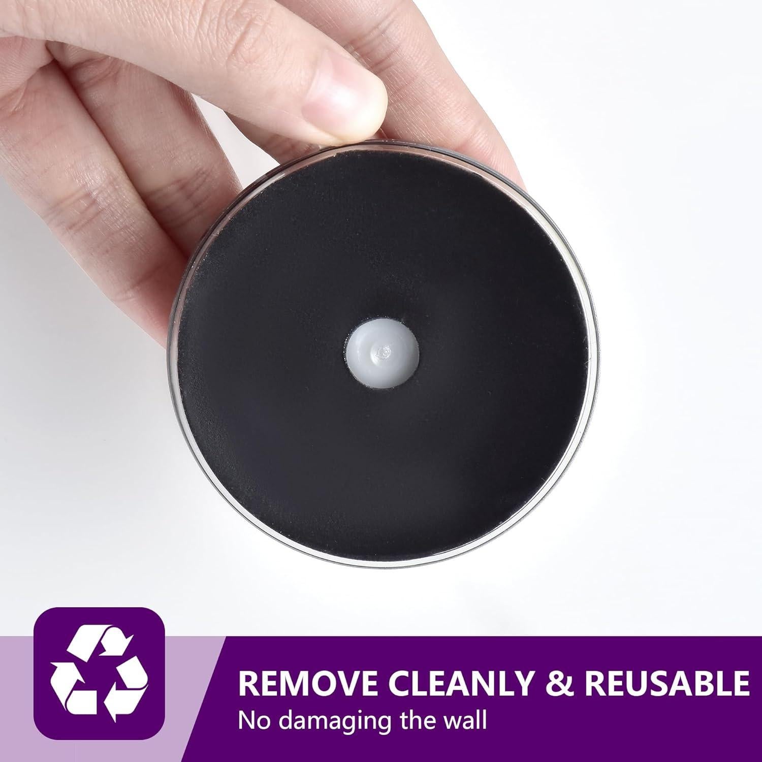 Ganchos de Ventosa JOMOLA Acero Inoxidable Negro 2PCS