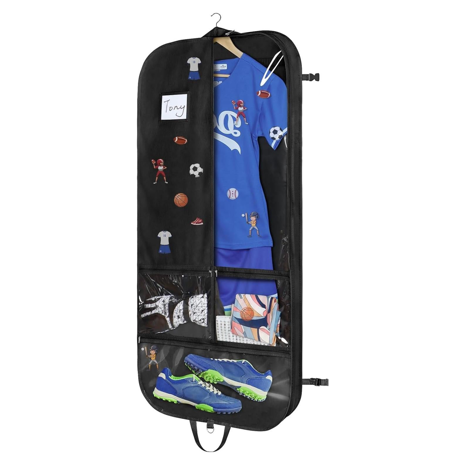 Bolsa de Traje de Danza Univivi 50 Pulgadas Negra con Bolsillos