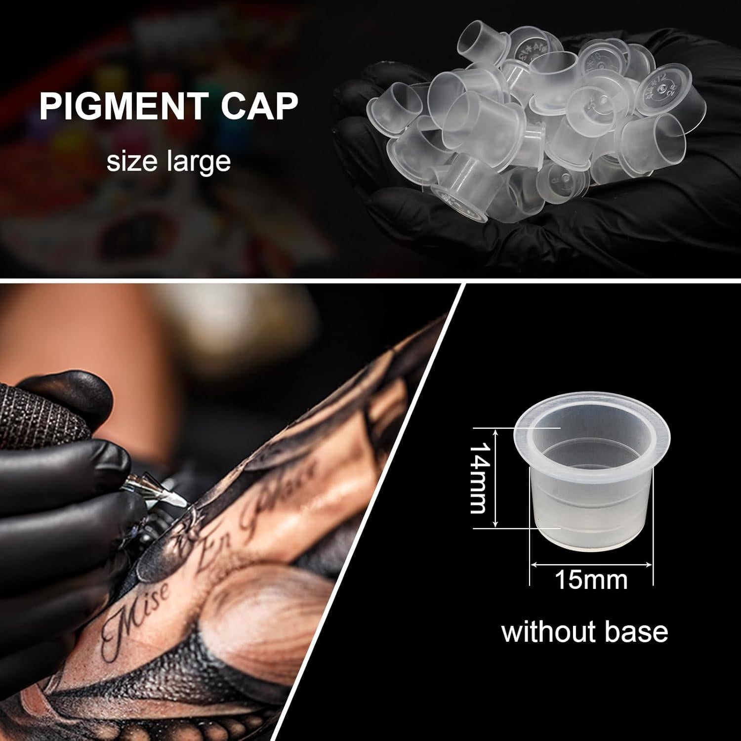 Soporte de Tinta para Tatuajes Anghie con 100 Tapas Grandes