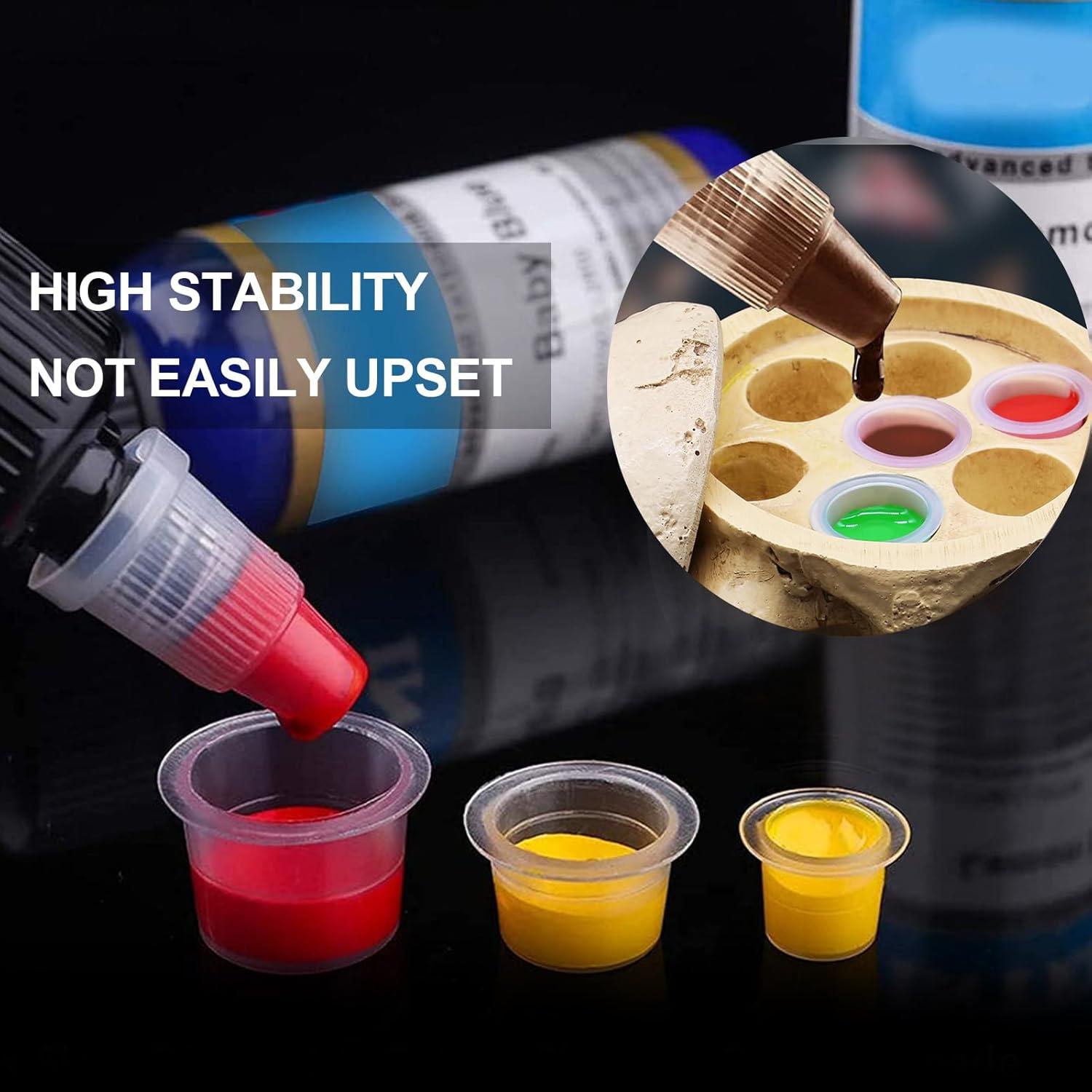 Soporte de Tinta para Tatuajes Anghie con 100 Tapas Grandes