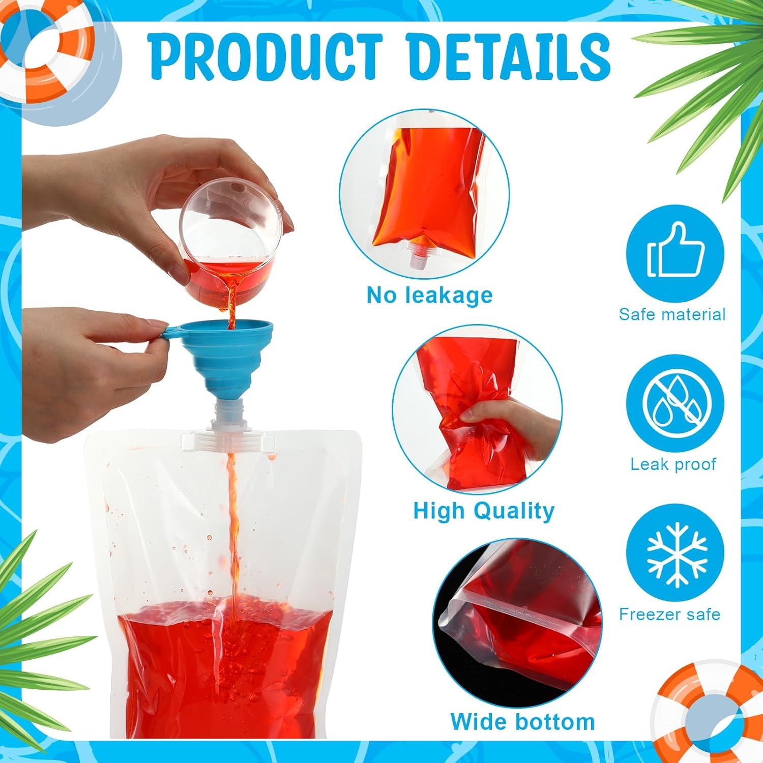 Bolsas de Jugo Reutilizables Patelai 50 Piezas 32 oz