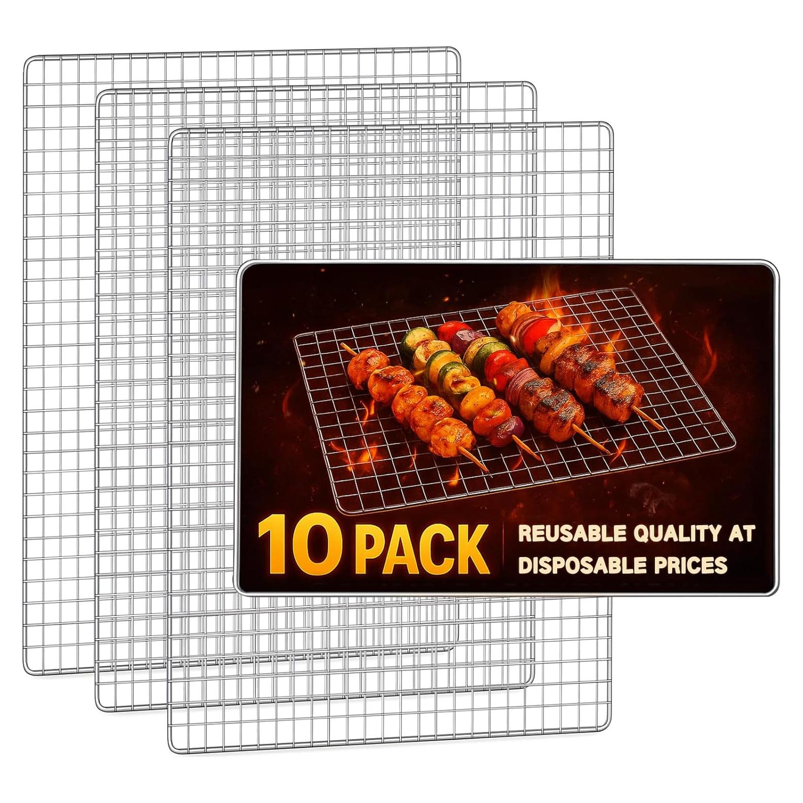 Rejillas desechables para parrilla ciAmore - 10 piezas 30x40 cm