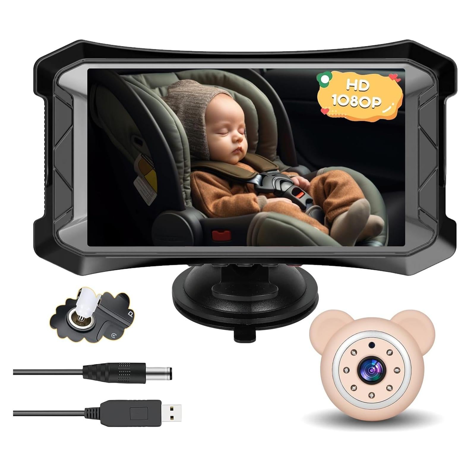 Cámara de coche para bebés VSSTECH con visión nocturna 5"