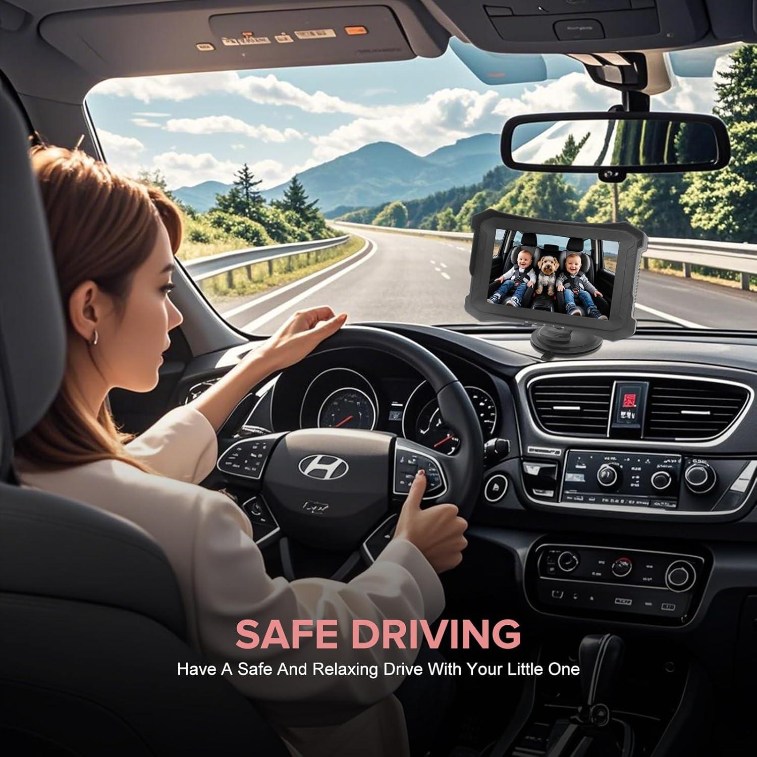 Cámara de coche para bebés VSSTECH con visión nocturna 5"