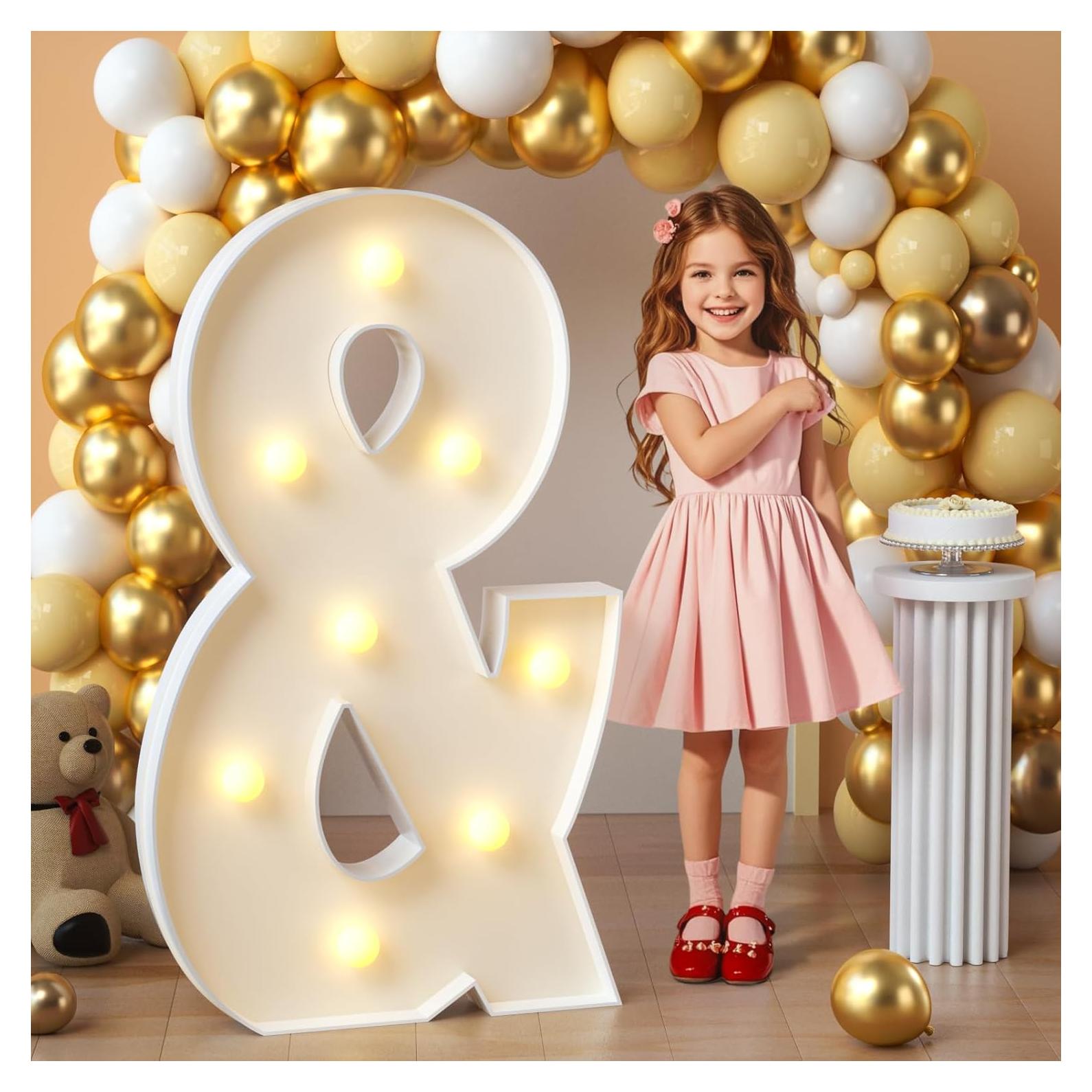 Letras Iluminadas Marquee Imprsv 3 Pies para Decoración