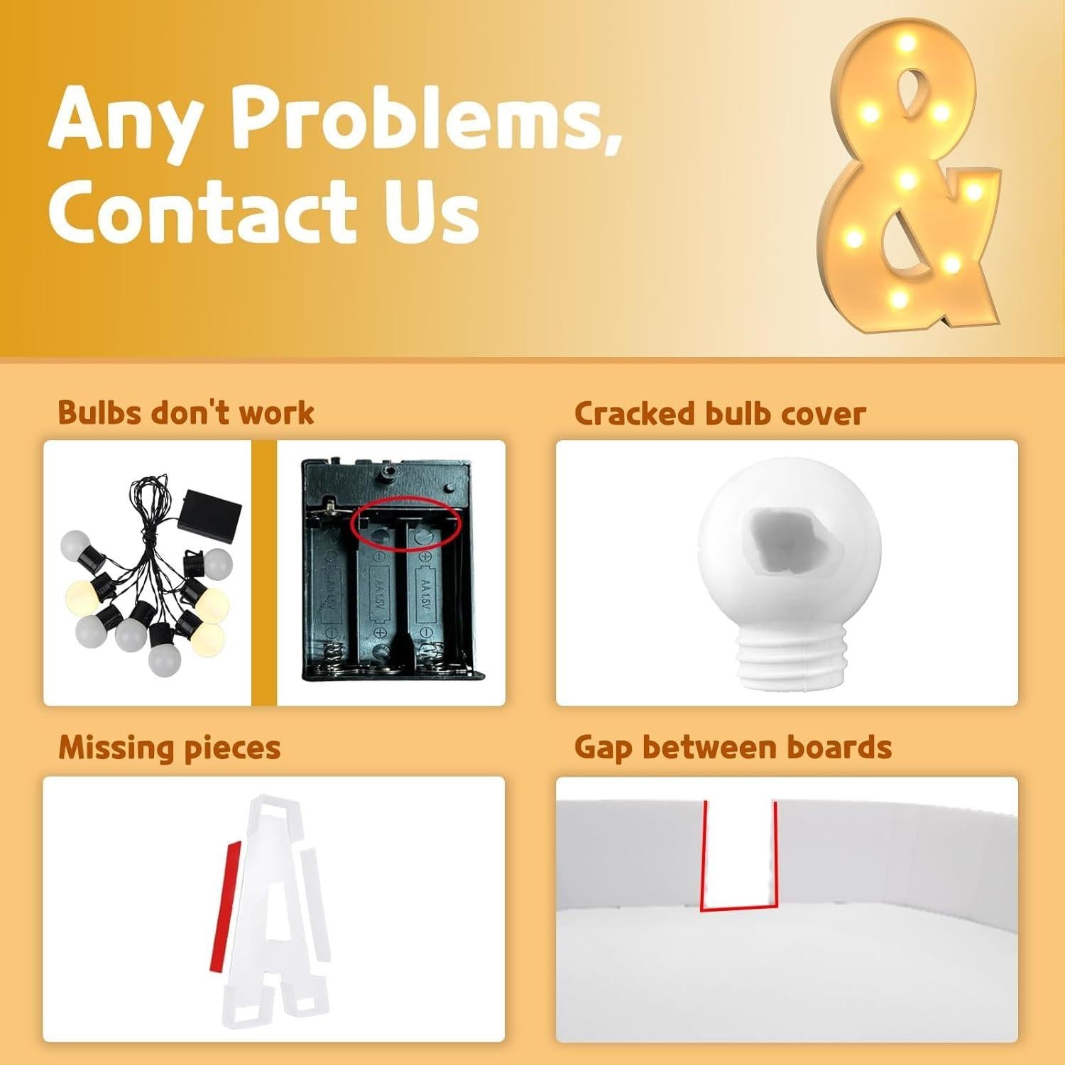 Letras Iluminadas Marquee Imprsv 3 Pies para Decoración