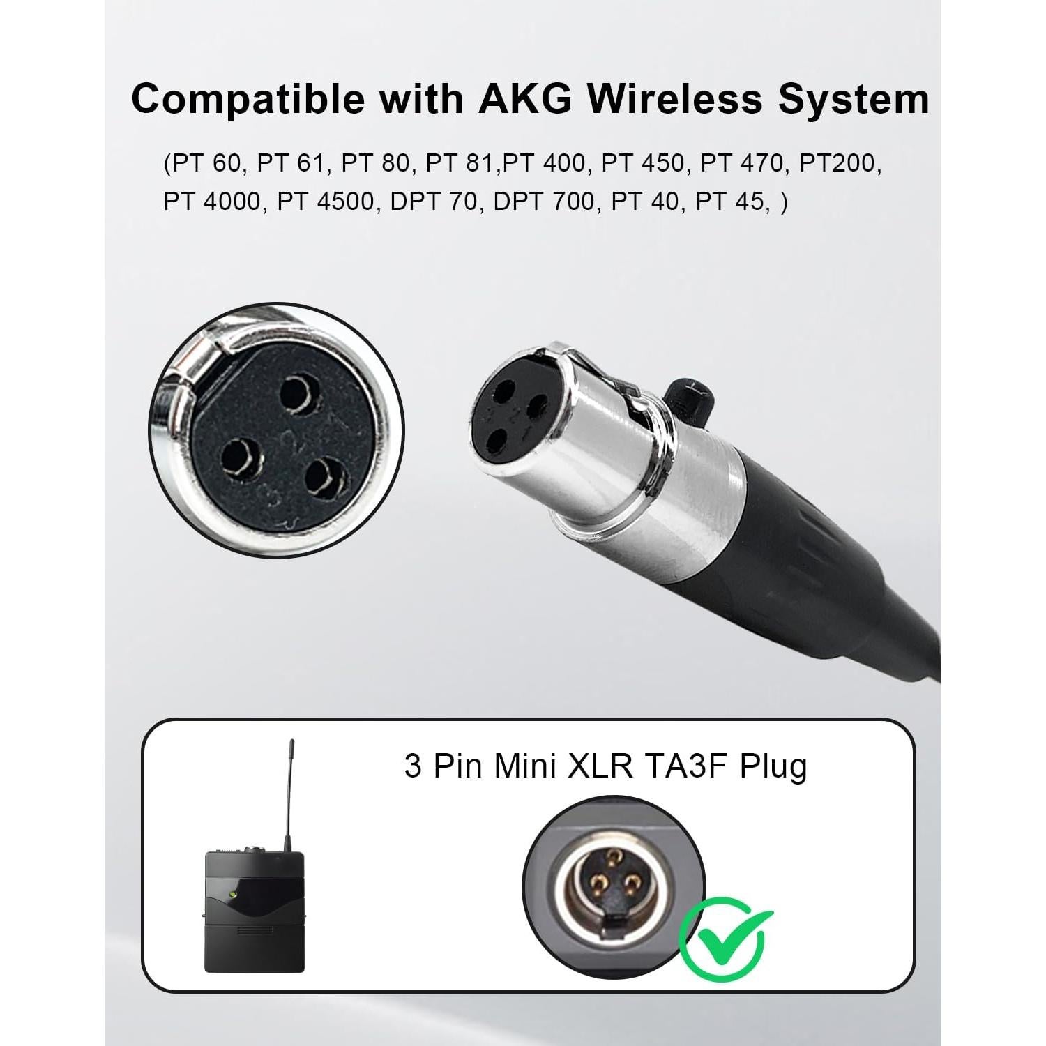 Micrófono Lavalier NewTH Mini XLR para AKG - Unidireccional