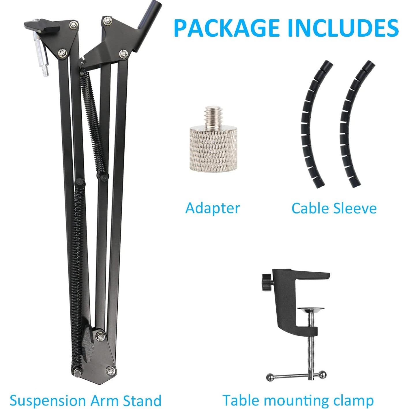 Brazo de Micrófono YOUSHARES Wave 3 Ajustable con Manga de Cable