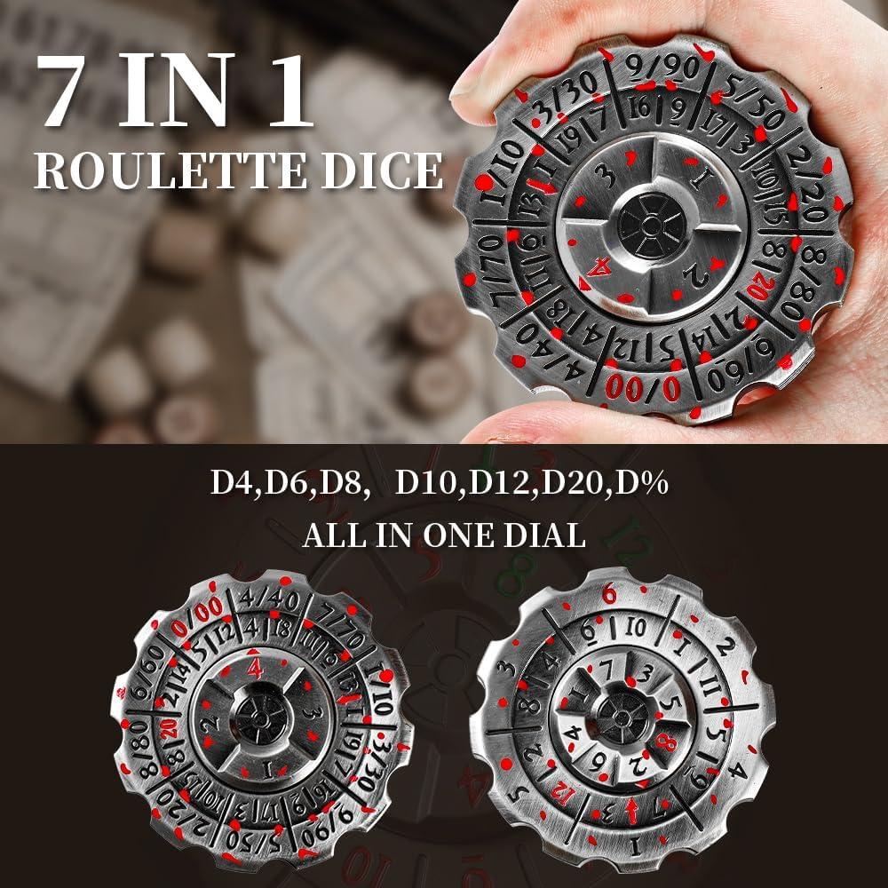 Dados DND 7-en-1 y Spinner de Estrés Aiyouyue