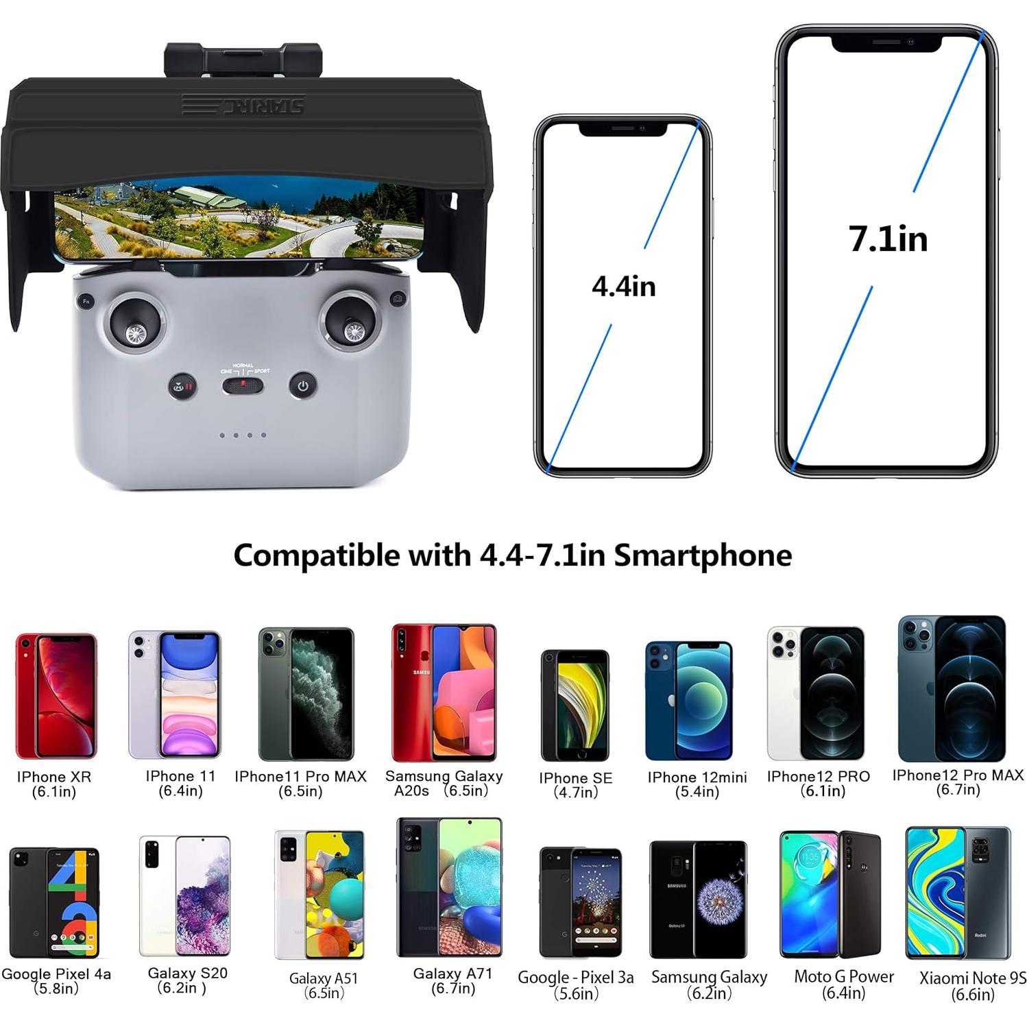 Capota Solar STARTRC para DJI Mini 2/3/Air 3 - Smartphone 11-18 cm