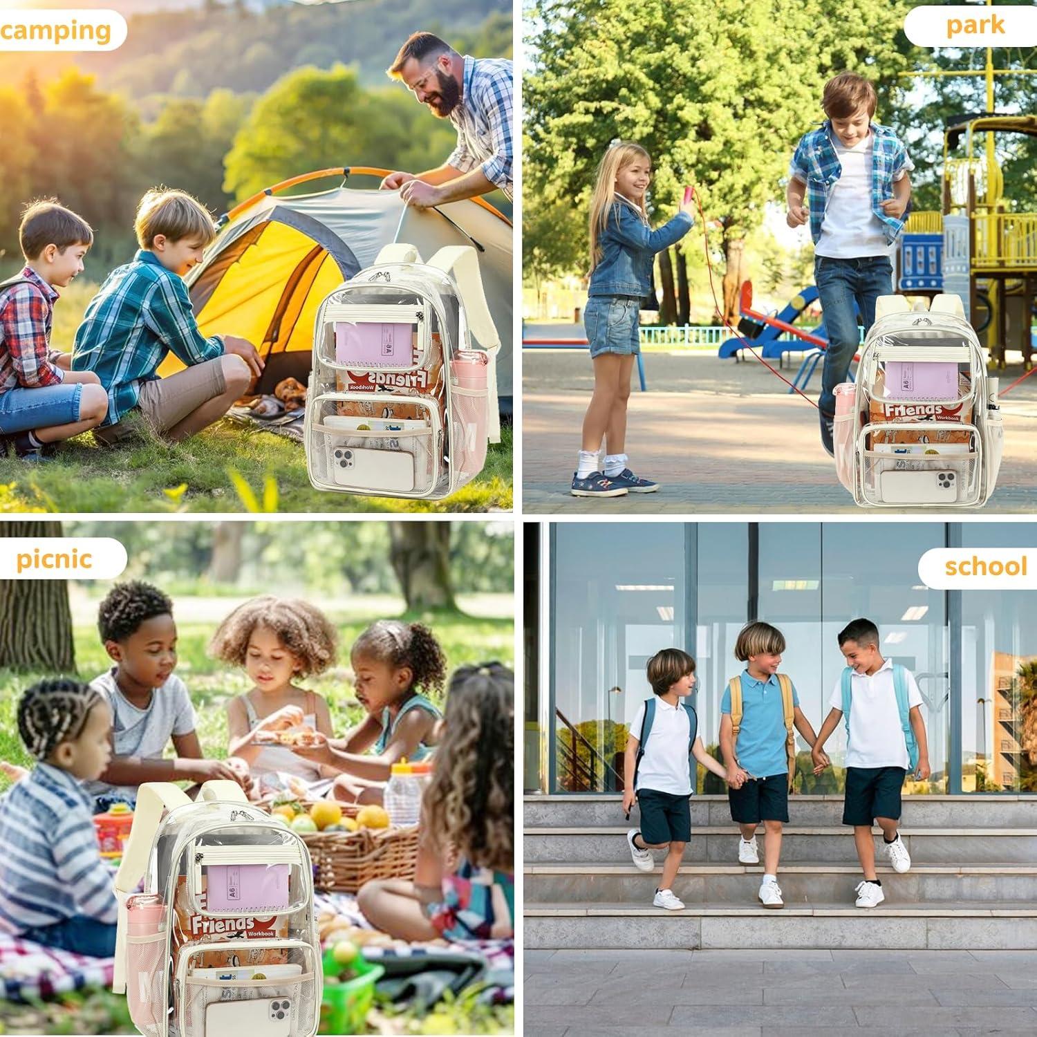 Mochila Transparente Bluboon Resistente 40L para Niños