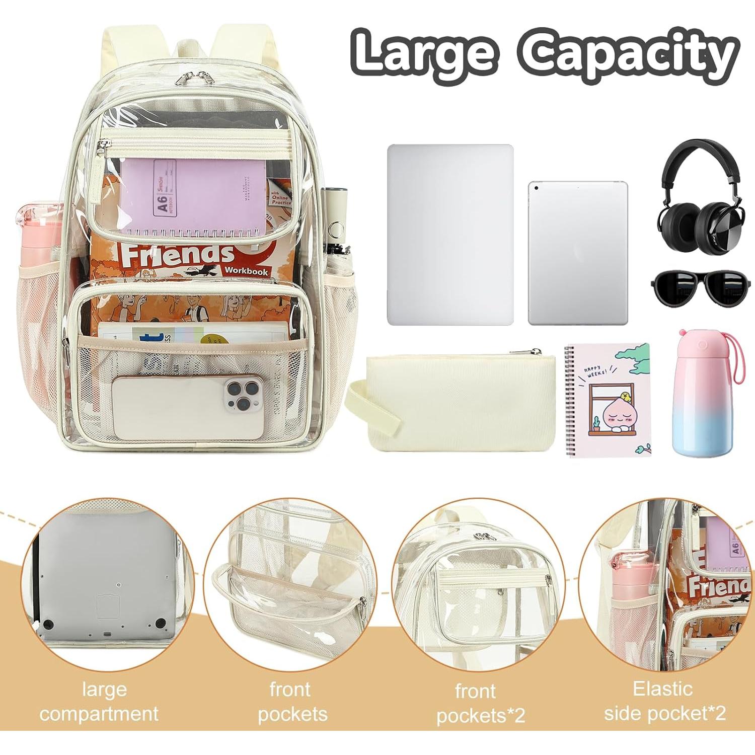 Mochila Transparente Bluboon Resistente 40L para Niños