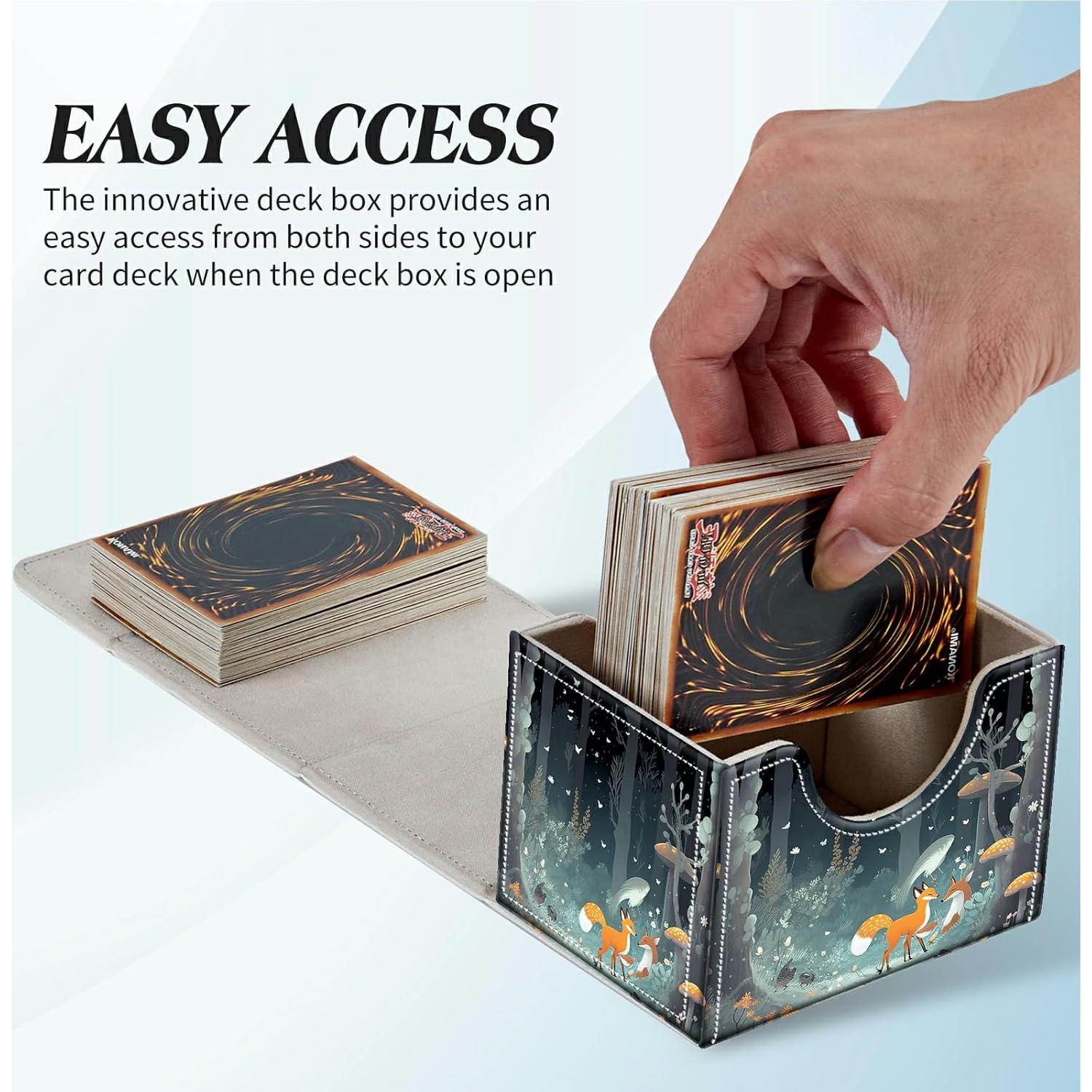 Caja de Cartas BFDHGQZC para MTG 200+ Cartas Zorros Hongos