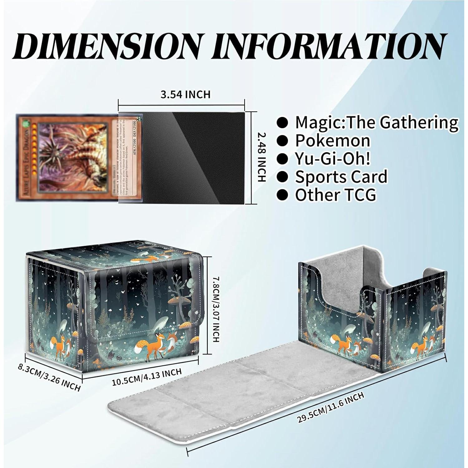 Caja de Cartas BFDHGQZC para MTG 200+ Cartas Zorros Hongos