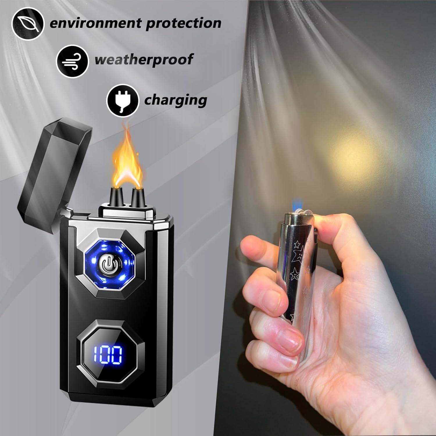 Encendedor Eléctrico TIKIUKI Tipo-C Plasma a Prueba de Viento