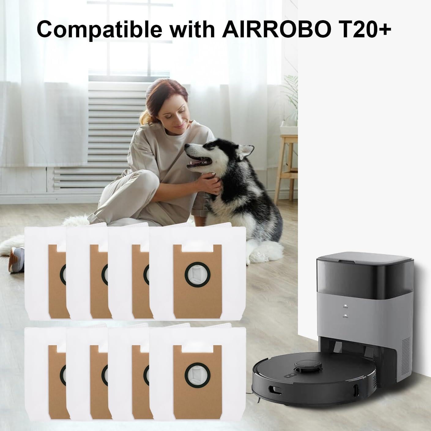 Bolsas de polvo desechables JoaSinc para AIRROBO T20+ (8 piezas)