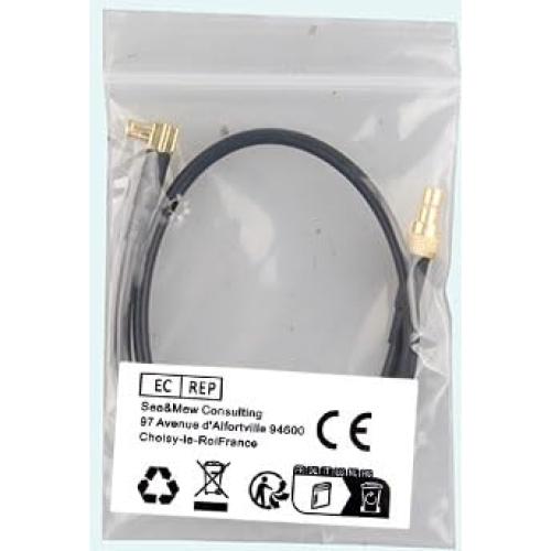 Cable Aéreo DAB MCX Macho a SMB Hembra 30cm RG174 Futheda