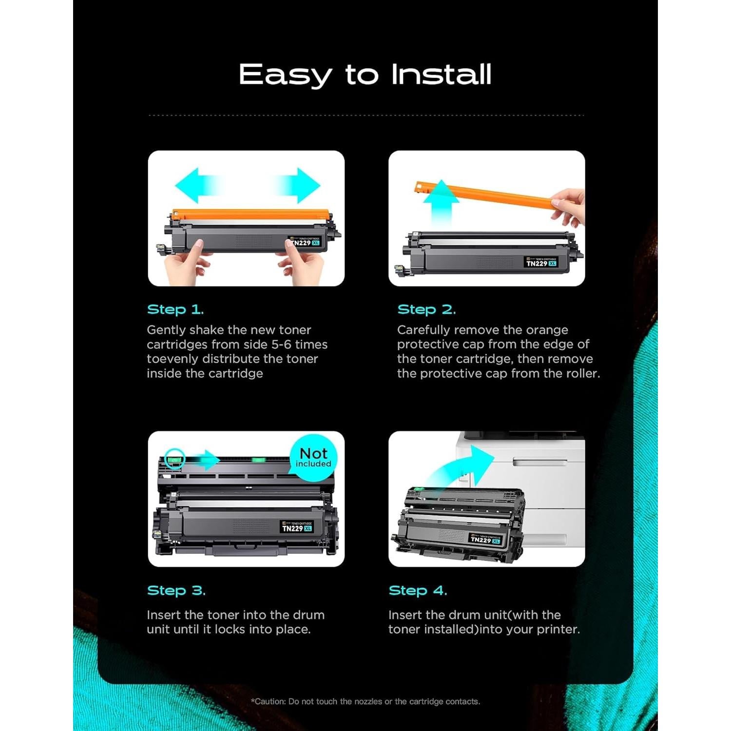 Cartuchos de Tóner iNKPAD TN229XL para Brother MFC-L3780CDW (4 Pcs)