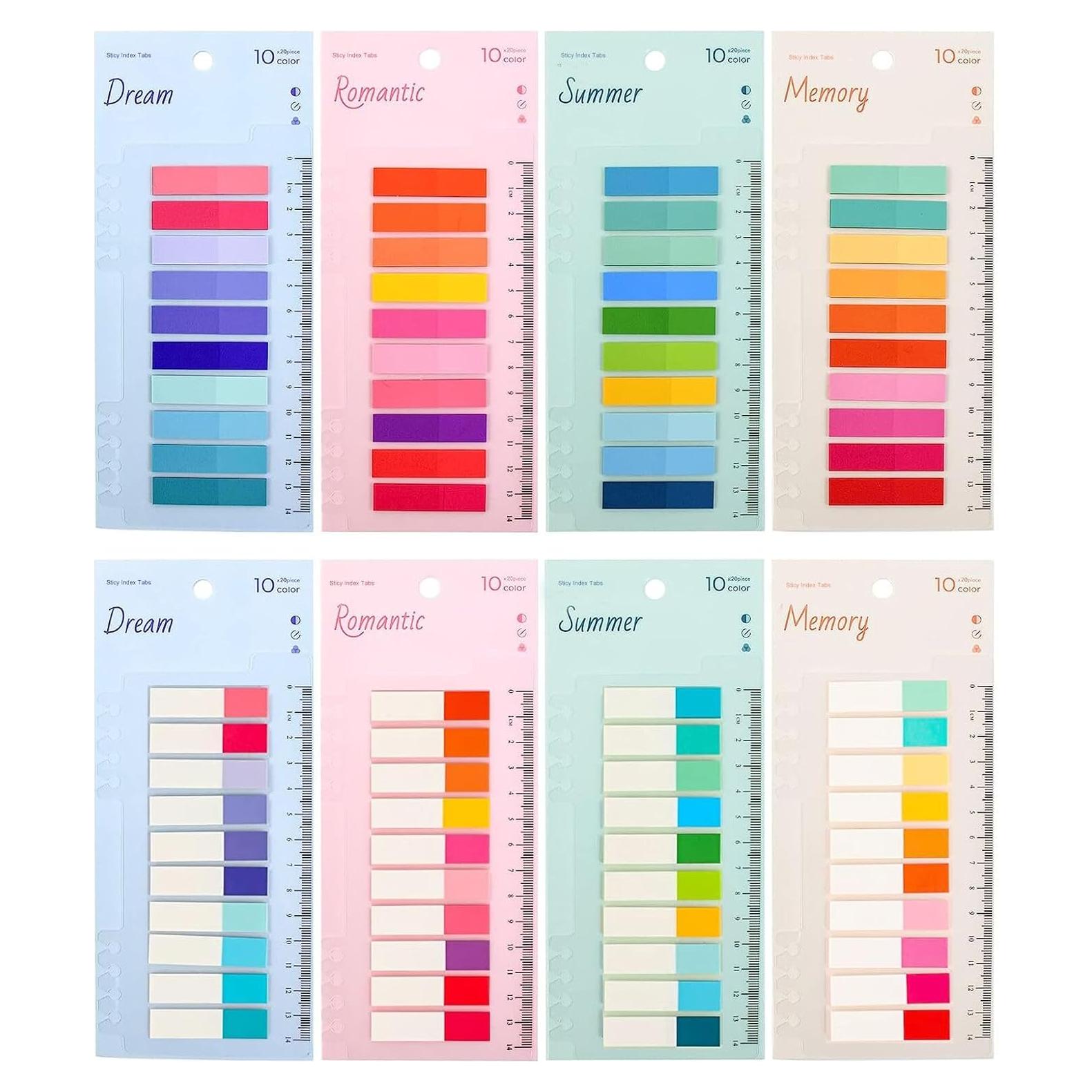 Pestañas Adhesivas Multicolores Newplenty 1600 Pcs 4.39x1.09 cm