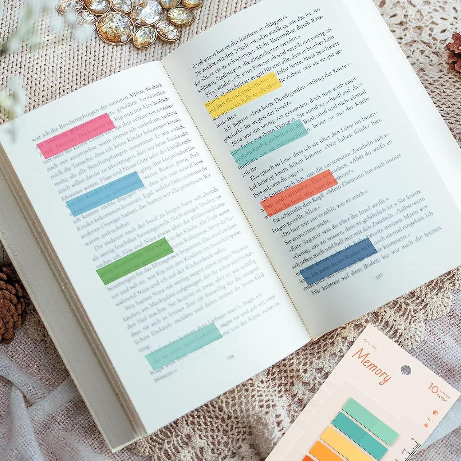 Pestañas Adhesivas Multicolores Newplenty 1600 Pcs 4.39x1.09 cm