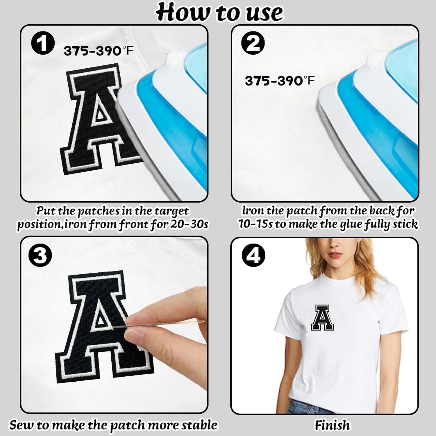 26 Piezas Parche de Letras Bordado Gleihow Negro