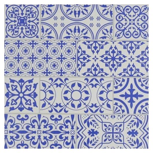 Paquete de 24 Azulejos de Papel Autoadhesivos Main Street 20x20 cm