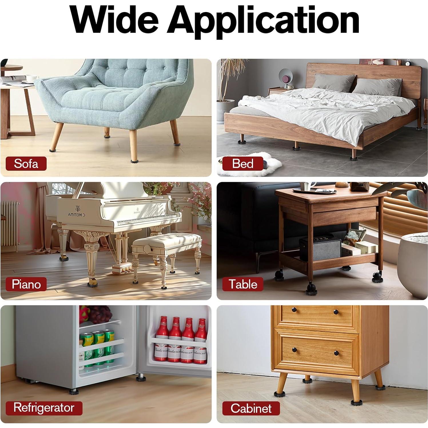 Almohadillas Antideslizantes para Muebles BOIVSHI 8 Pcs 5.08 cm