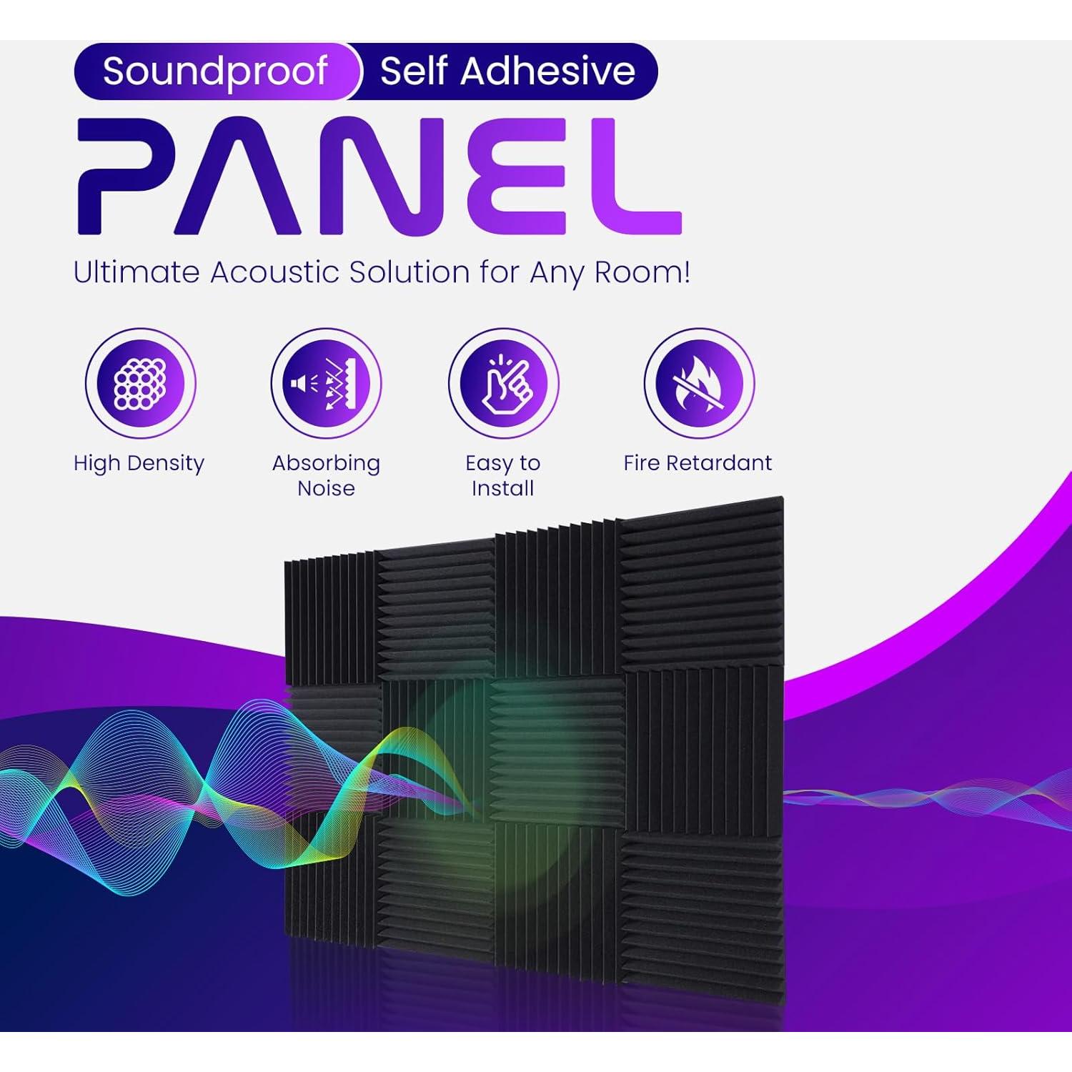 Paneles Acústicos Autoadhesivos 30 x 30 cm - Paquete de 12