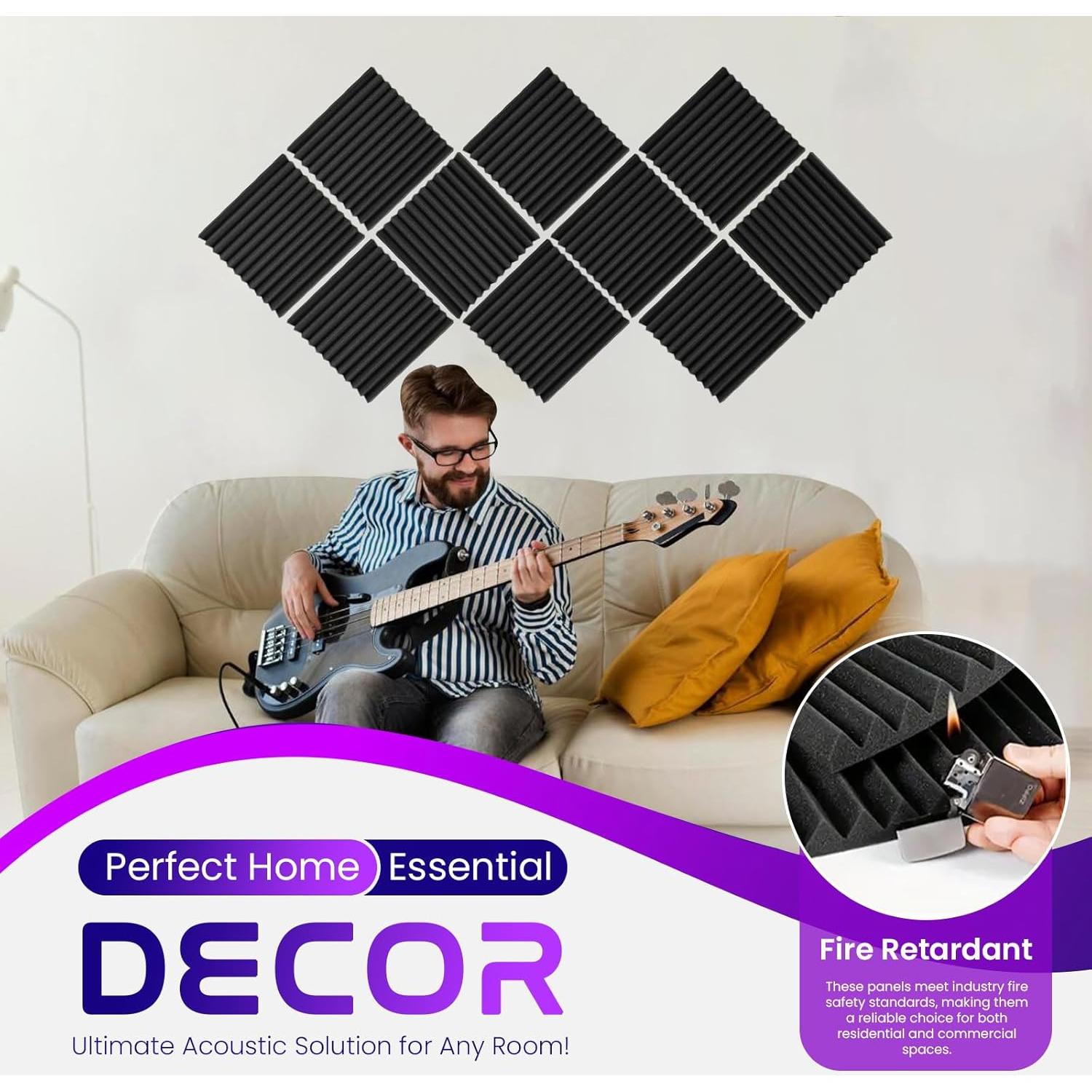 Paneles Acústicos Autoadhesivos 30 x 30 cm - Paquete de 12