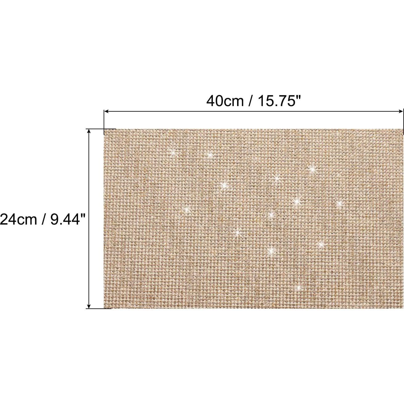 Hoja de Rhinestone Brillante MECCANIXITY 40x24 cm Beige