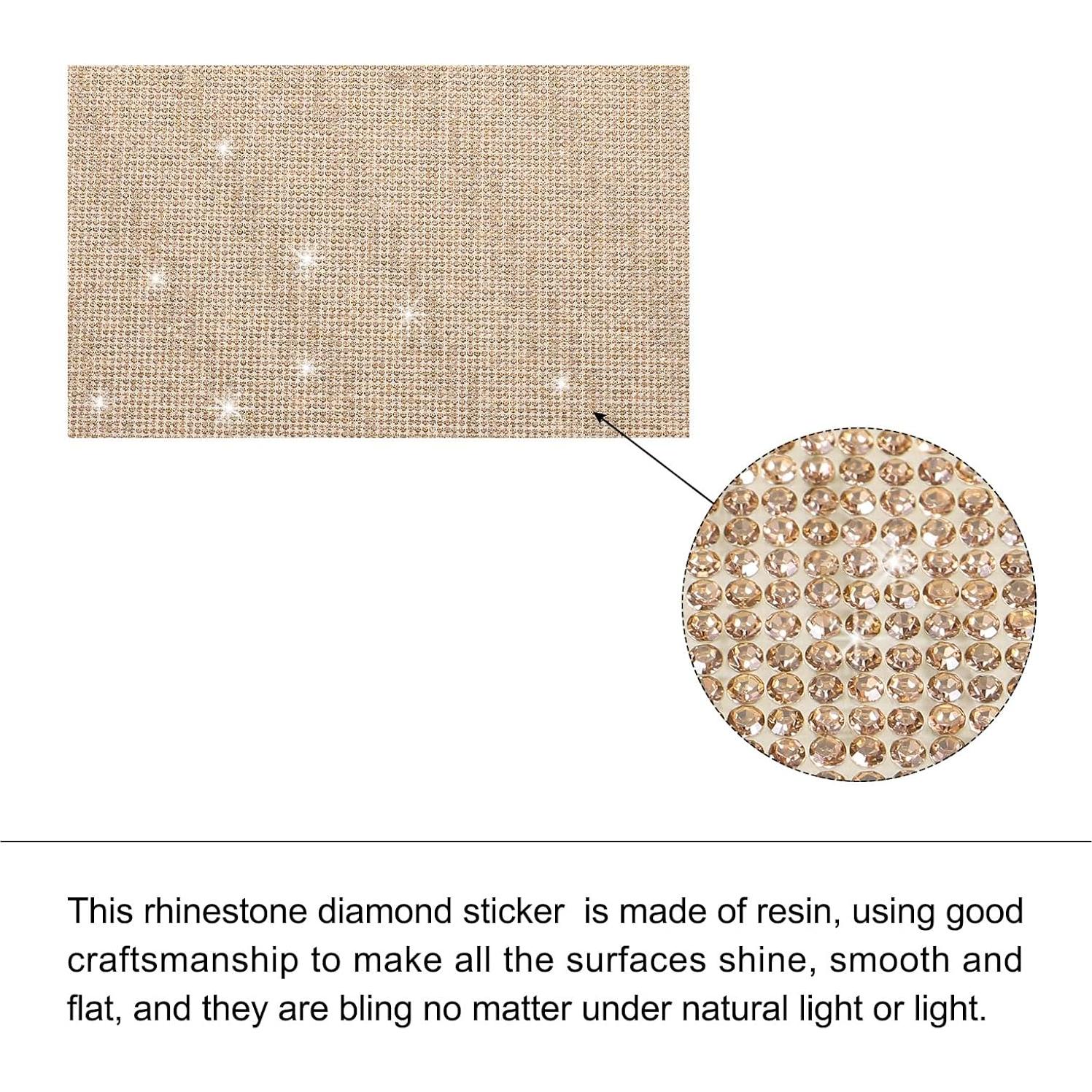 Hoja de Rhinestone Brillante MECCANIXITY 40x24 cm Beige