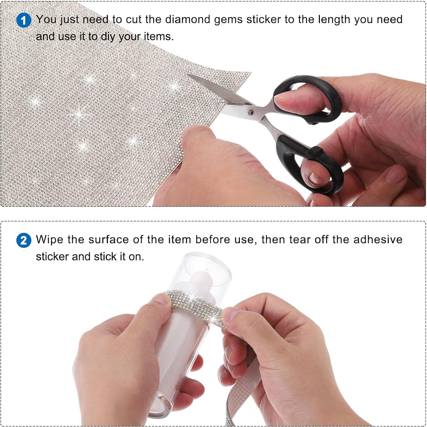 Hoja de Rhinestone Brillante MECCANIXITY 40x24 cm Beige