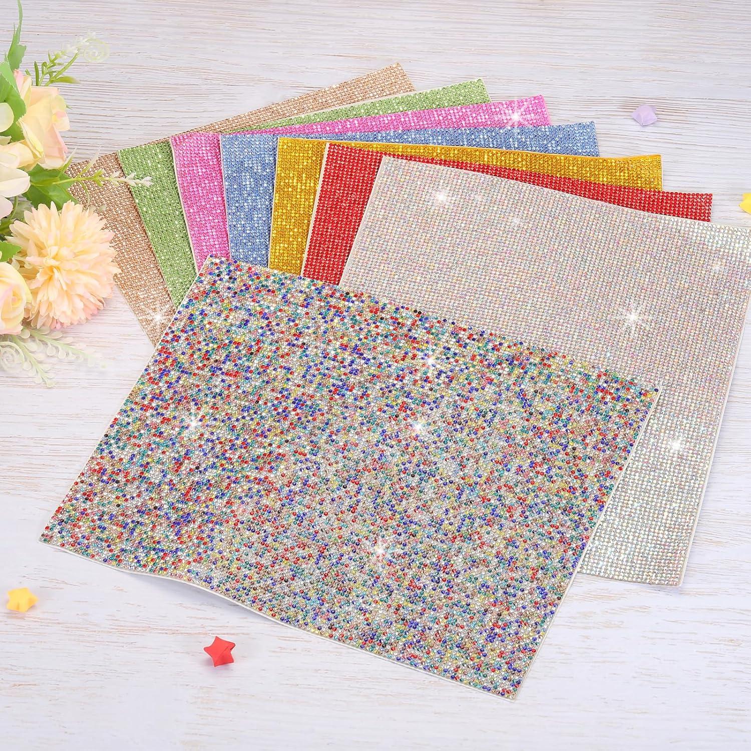 Hoja de Rhinestone Brillante MECCANIXITY 40x24 cm Beige