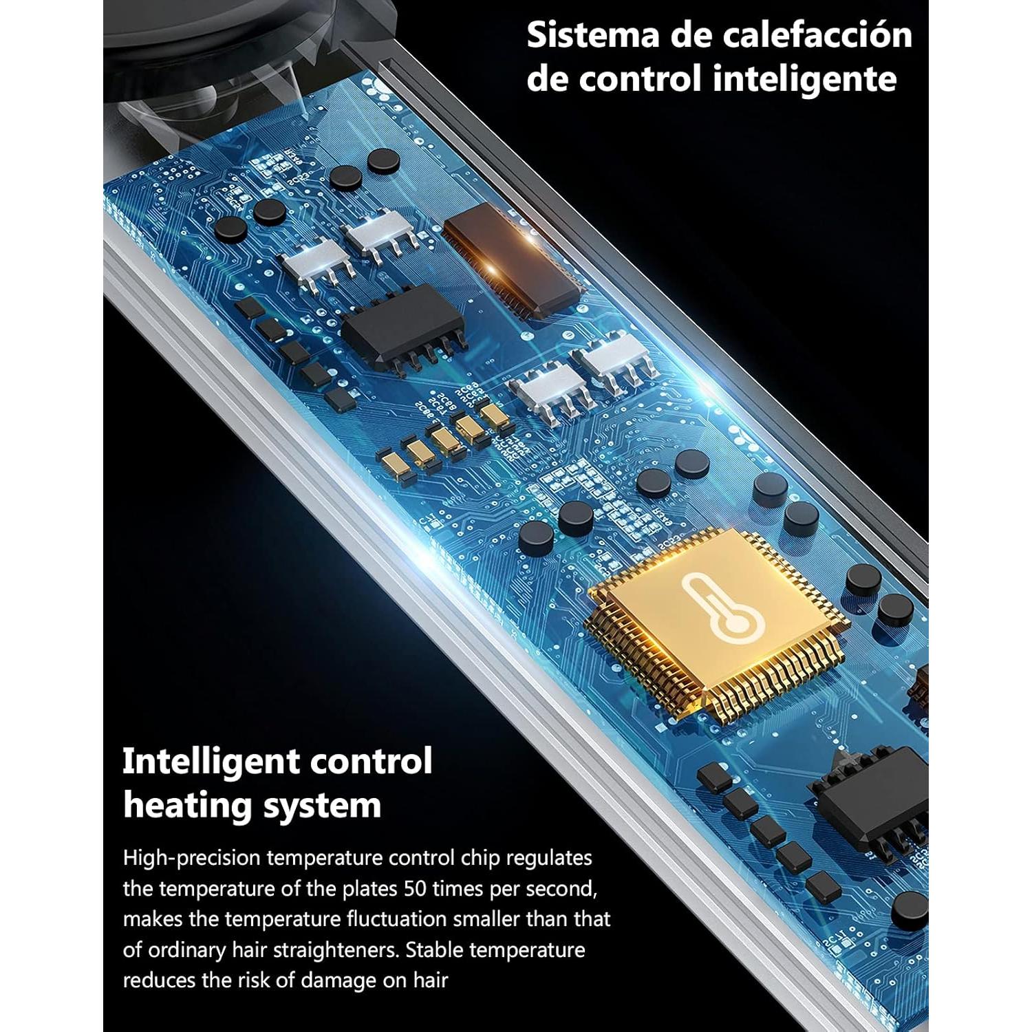 Plancha de Cabello Cerámica Terviiix 1'' 5 Temperaturas 450°F