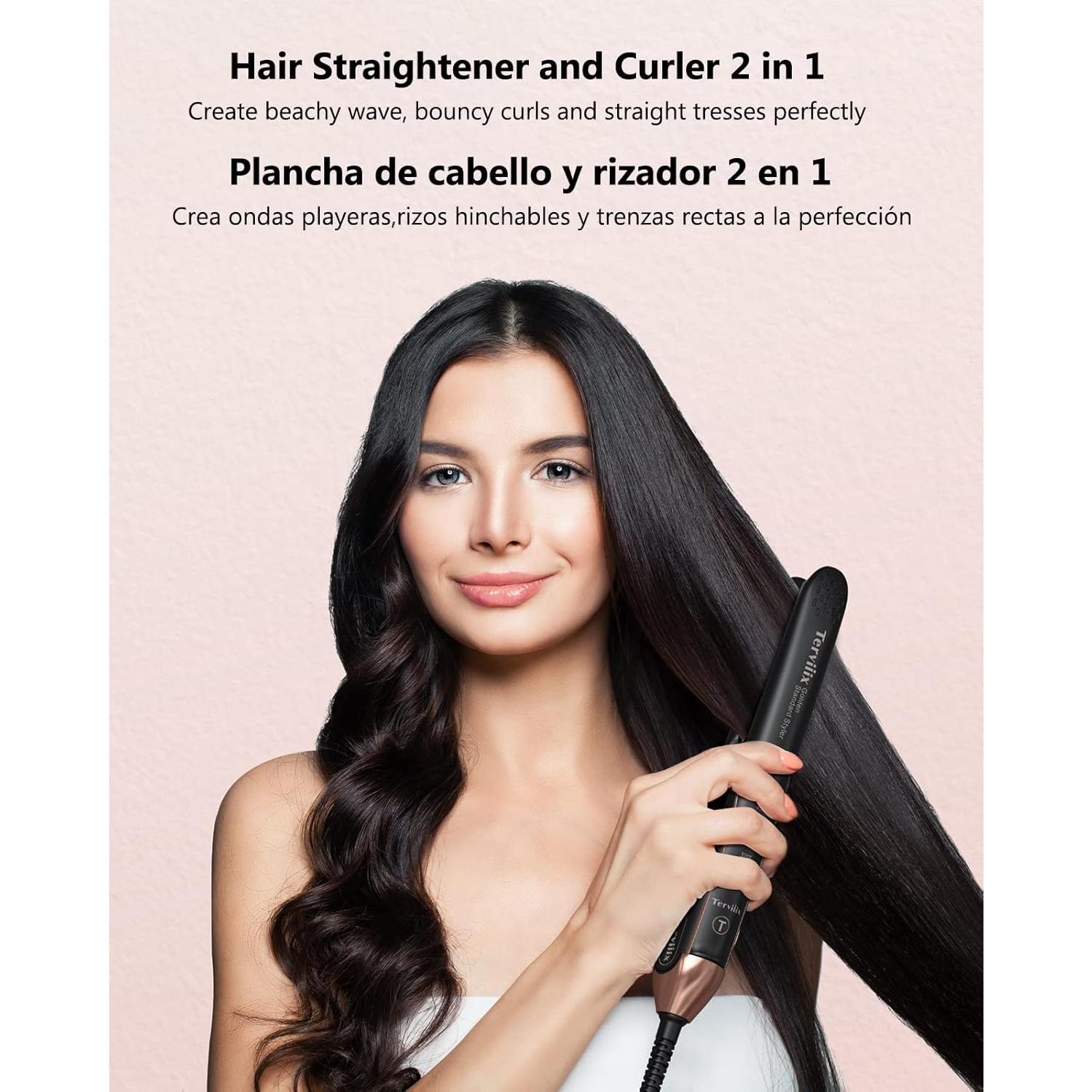 Plancha de Cabello Cerámica Terviiix 1'' 5 Temperaturas 450°F