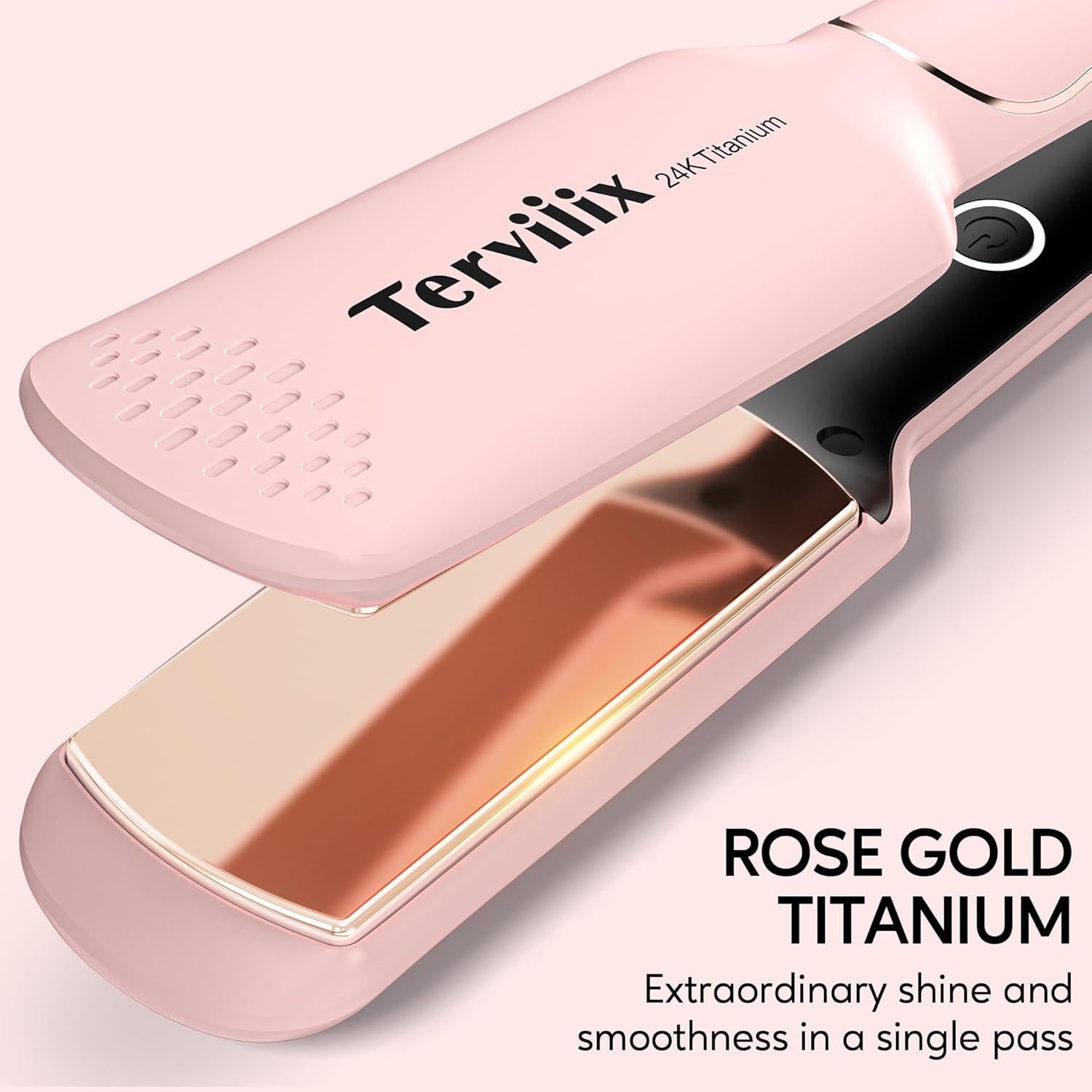 Plancha de Pelo Terviiix Titanio Rosa 1.75'' 5 Temperaturas