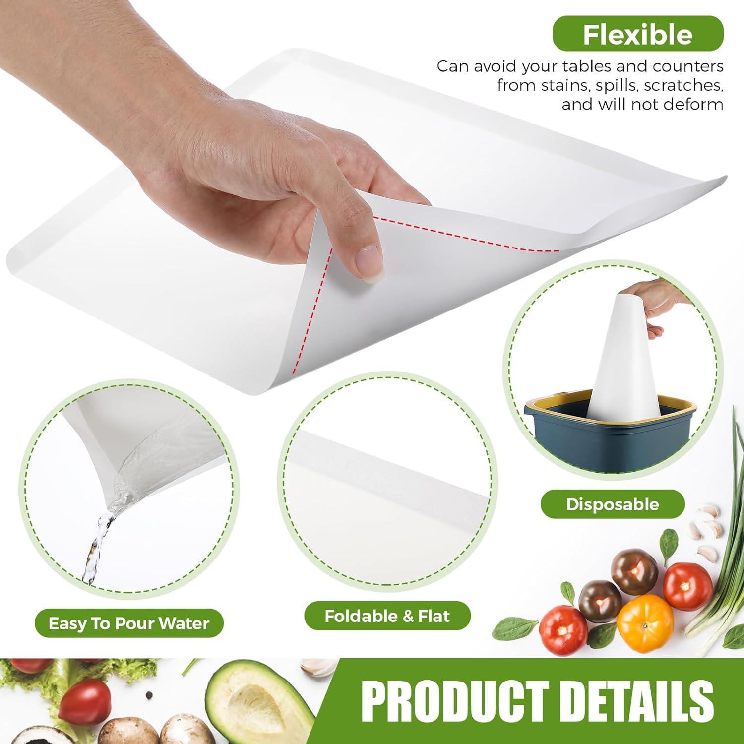 Hushee 60 Hojas de Tabla de Cortar Desechables 24.8 x 33 cm