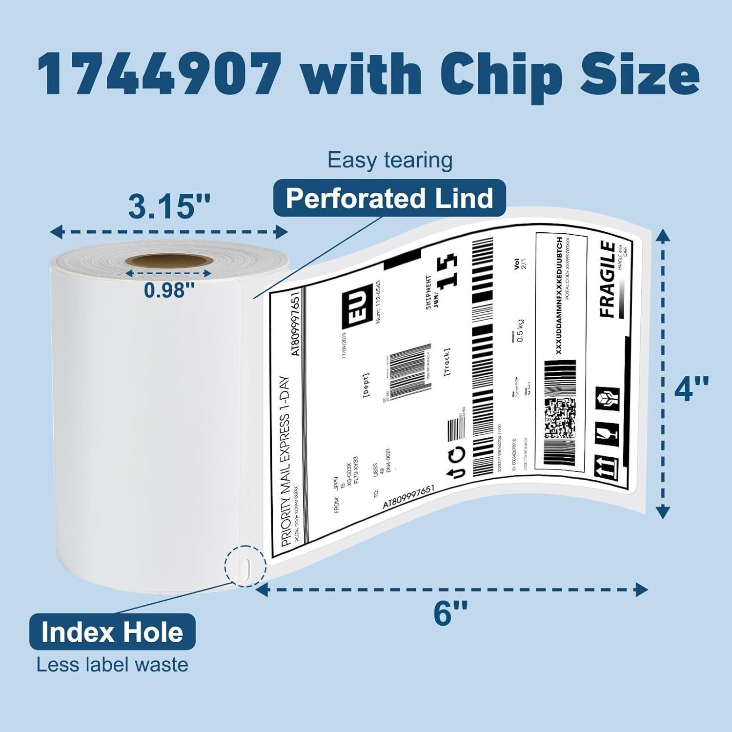 Etiquetas de Envío Térmica Directa Msudoku 4"x6" 2200 Unidades