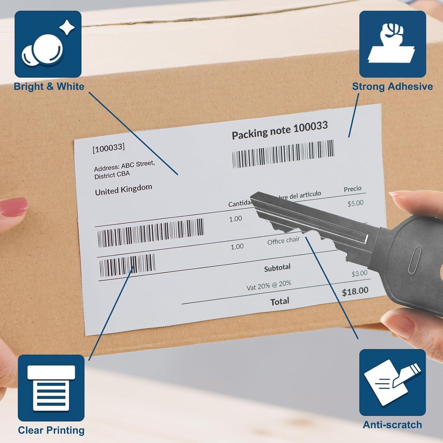 Etiquetas de Envío Térmica Directa Msudoku 4"x6" 2200 Unidades