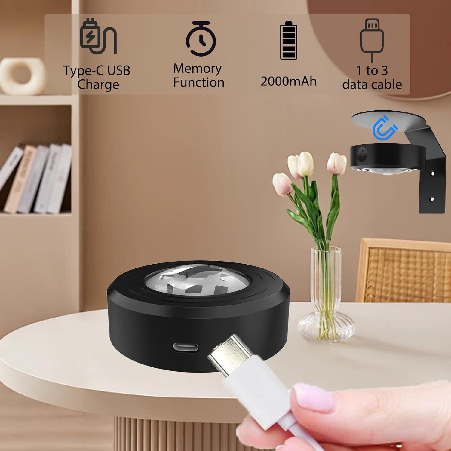 3 Luces de Imagen Inalámbricas VIGMOJ RGB con Control Remoto