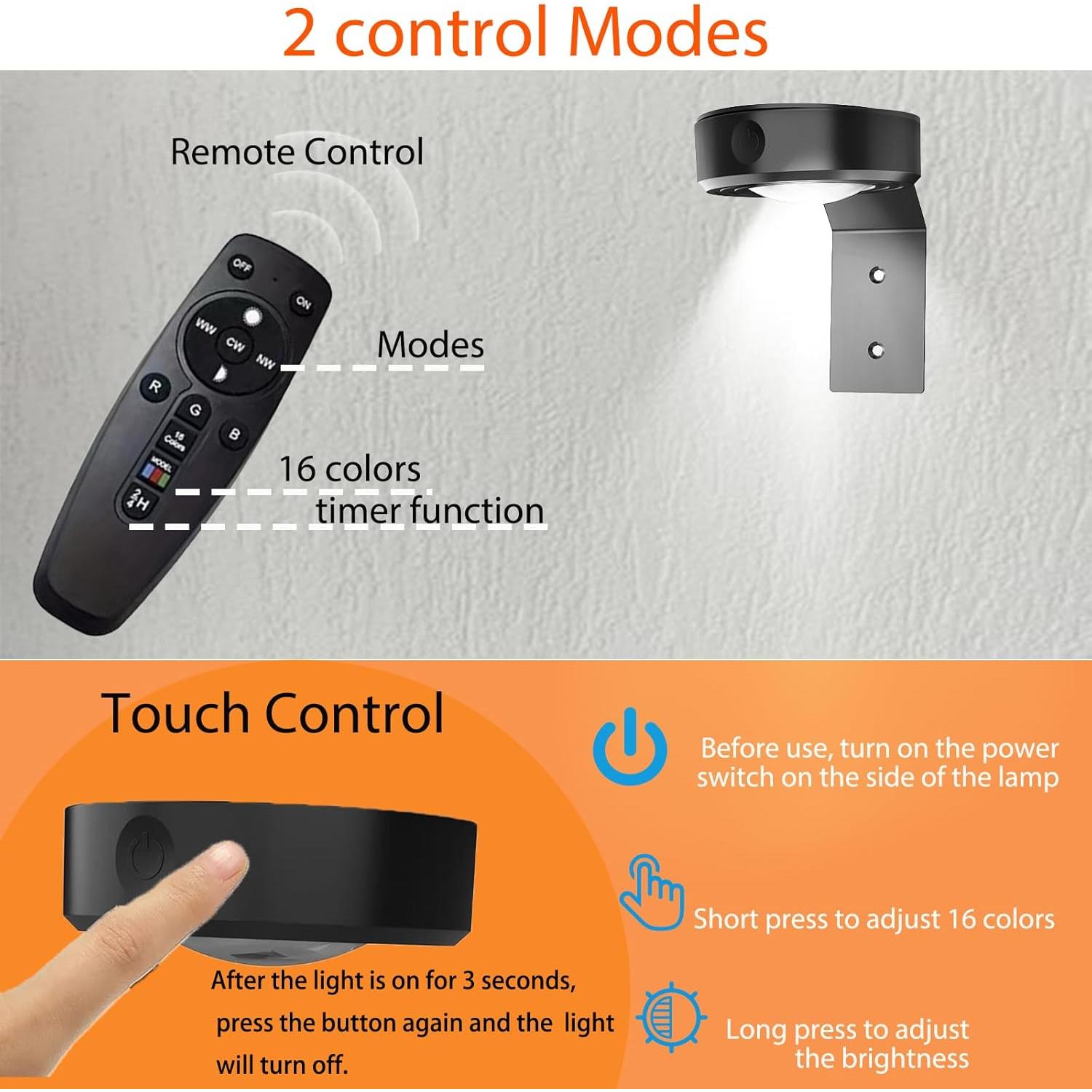 3 Luces de Imagen Inalámbricas VIGMOJ RGB con Control Remoto