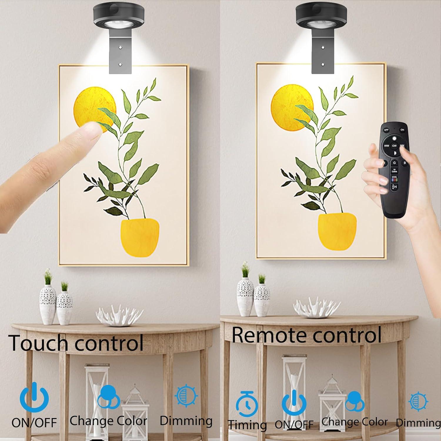 3 Luces de Imagen Inalámbricas VIGMOJ RGB con Control Remoto