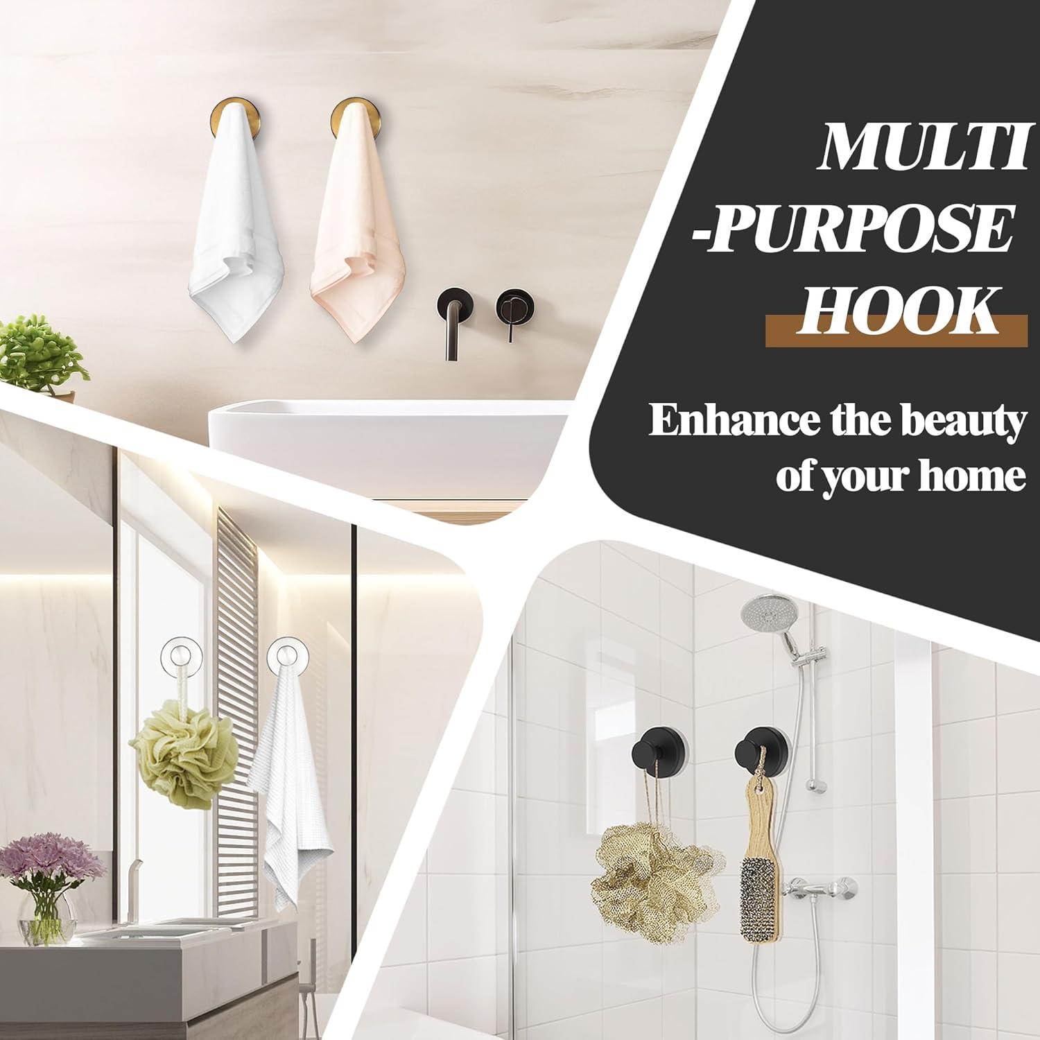 Ganchos de Ventosa CZMGFKD para Ducha y Cocina, 2 Pcs, 6.8 kg