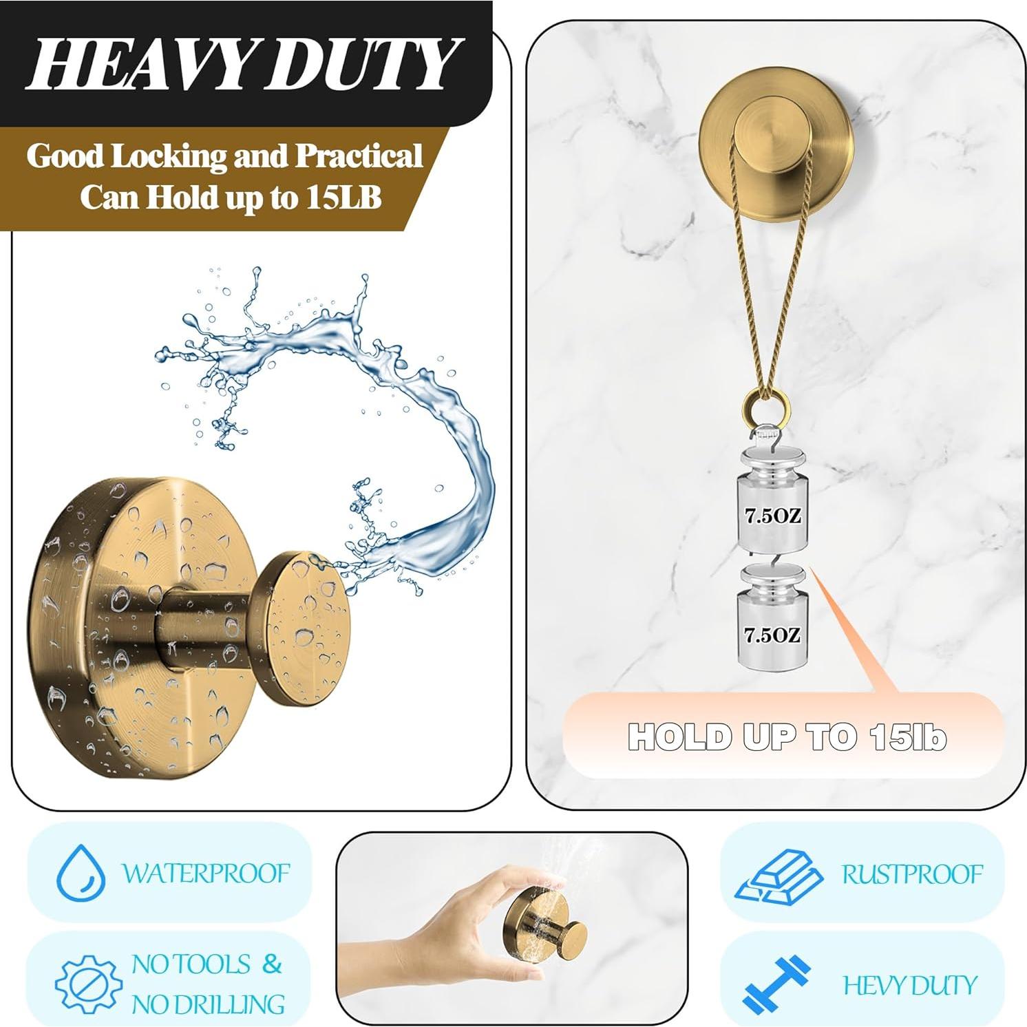 Ganchos de Ventosa CZMGFKD para Ducha y Cocina, 2 Pcs, 6.8 kg