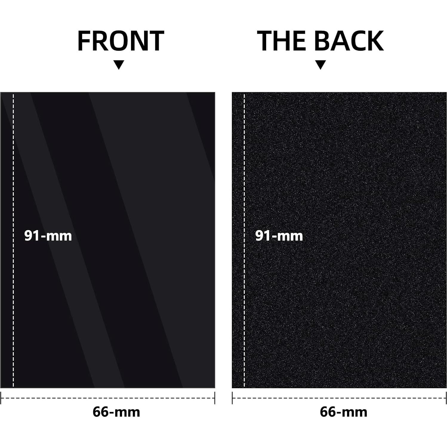 1000 Fundas Negras para Cartas Mlikero 66x91mm Alta Calidad