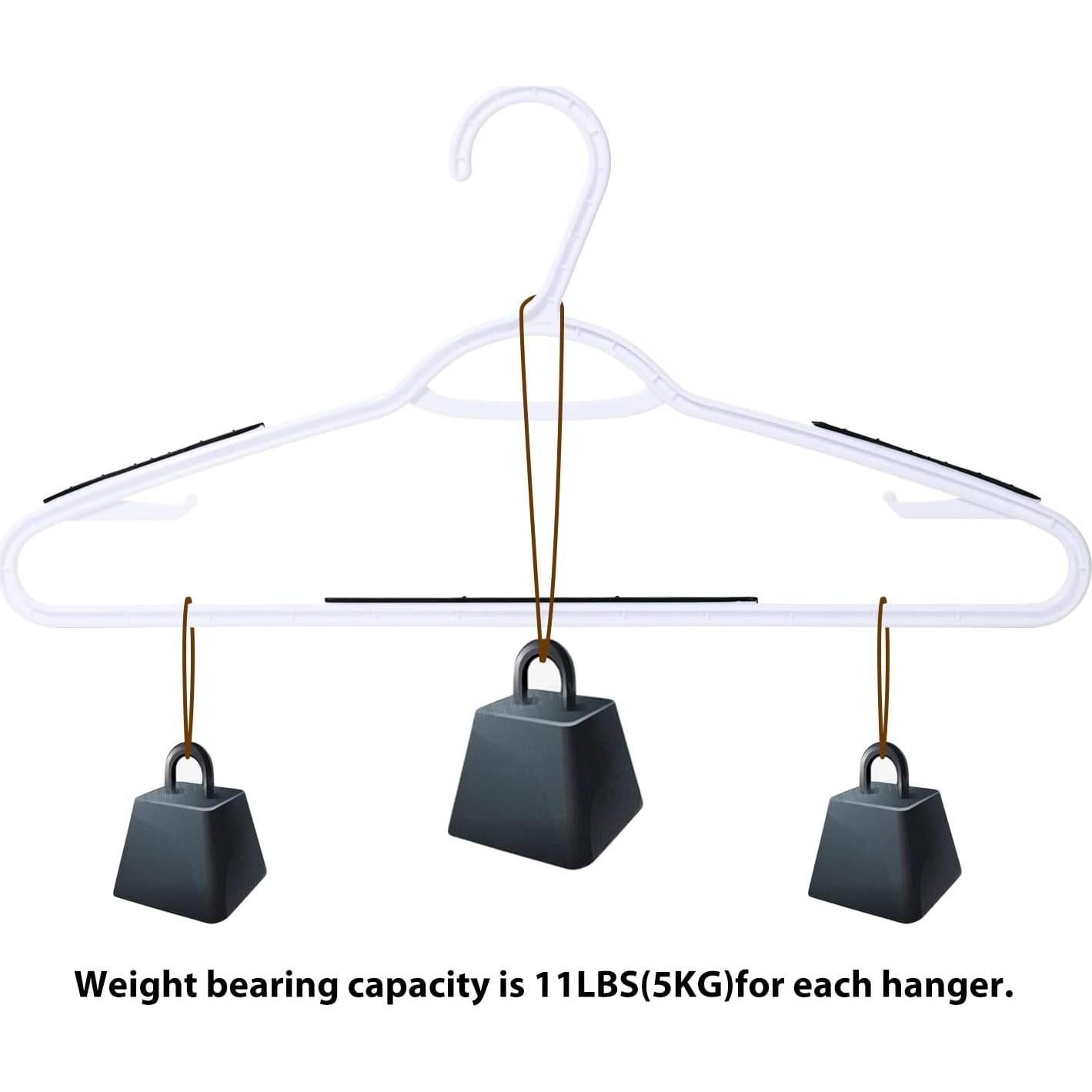 30 Perchas de Plástico Antideslizantes Ollieroo para Ropa