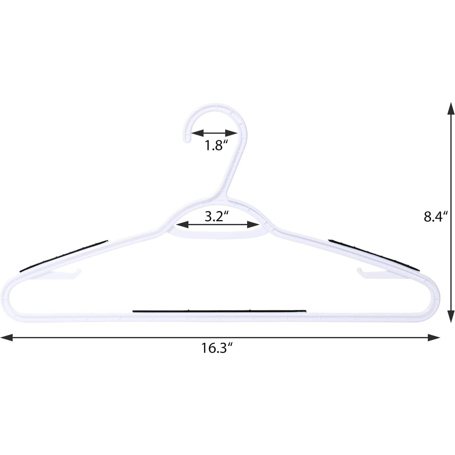 30 Perchas de Plástico Antideslizantes Ollieroo para Ropa