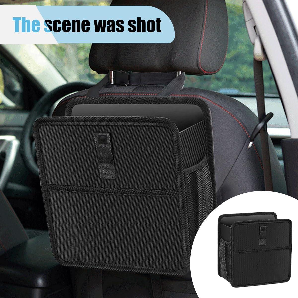 Basurero de Auto SMILFUY Plegable Impermeable 2 Galones Negro