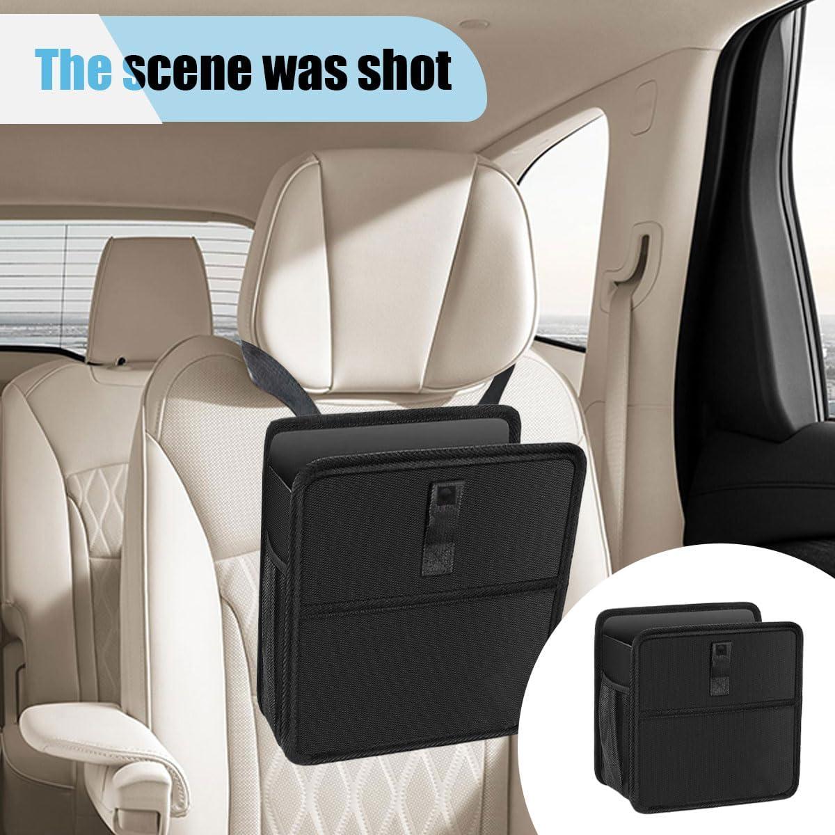 Basurero de Auto SMILFUY Plegable Impermeable 2 Galones Negro