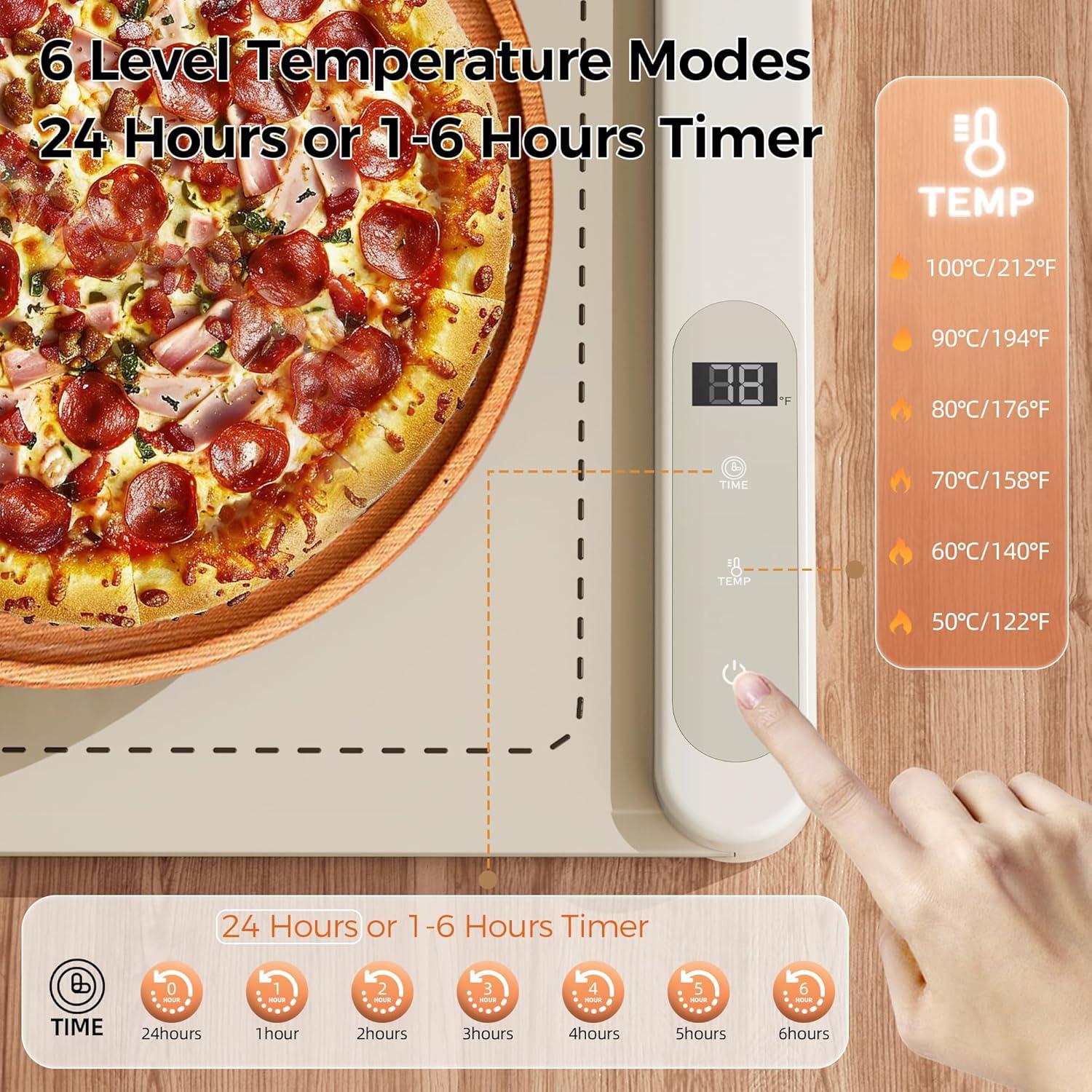 Manta Calentadora de Alimentos SKYRISE 60x37 cm Beige 6 Niveles